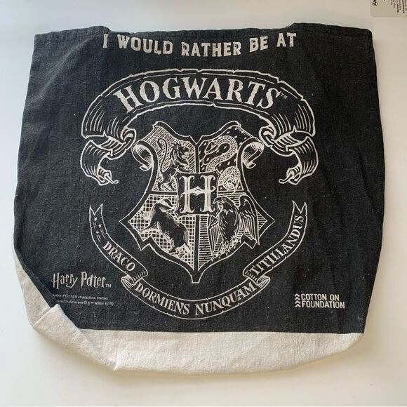 “I Would Rather Be At Hogwarts" Harry Potter Tote Bag - Picture 1 of 12
